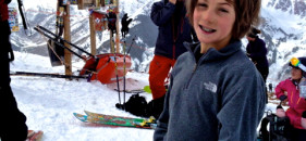 Skiing with Axel